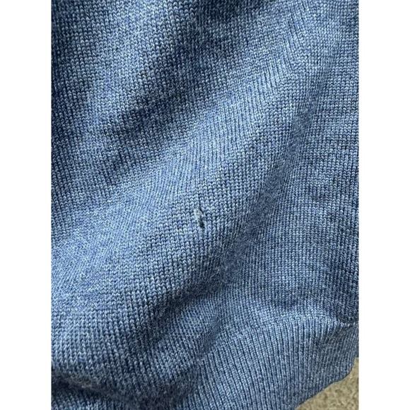 Brooks Brothers 346 Extra Fine Merino Wool V-Neck Sweater Navy Blue Mens Size S - Picture 5 of 12